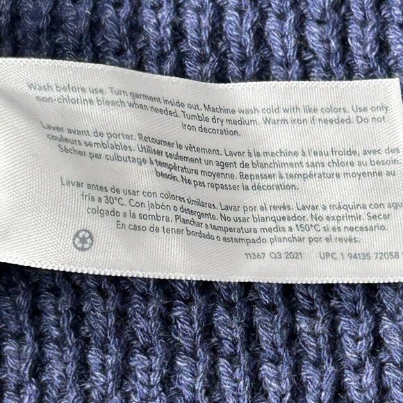 Osh Kosh Sweater Youth Size 14/14A Hoodie Cable Knit Navy Blue Buttons Pullover - Picture 11 of 13